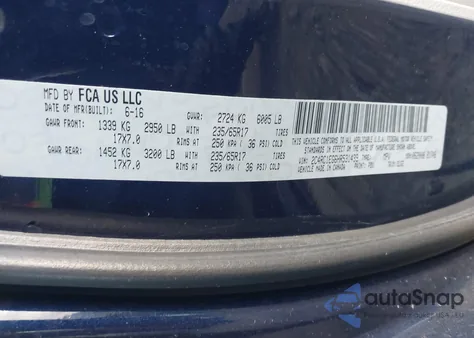 2017 Chrysler Pacifica Touring-L Plus z USA, uszkodzony, nr VIN 2C4RC1EG6HR531439